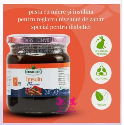 Magiun  pasta mixta din plante si insulina  special pentru diabetici controleaza glicemia 240 gr