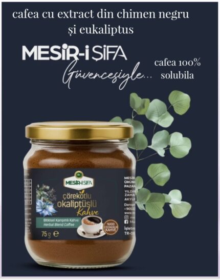 Cafea solubila  cu extract di chimen negru si eukaliptus  75 gr o fuziune energizanta si revitalizanta
